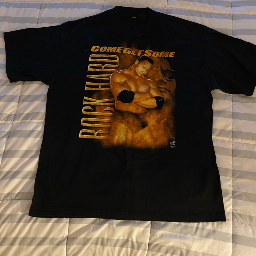 Vtg 1998 WWF come get some rock hard You can smell what the rock is cooking
